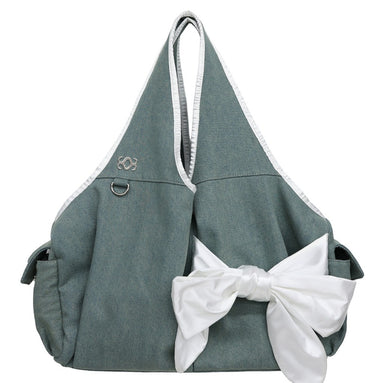 Bow Shoulder Bag (Washed Denim)