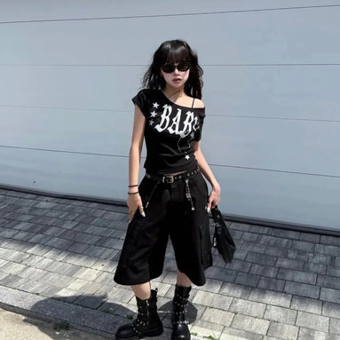 BABY WIDE NECK TOP (Black)