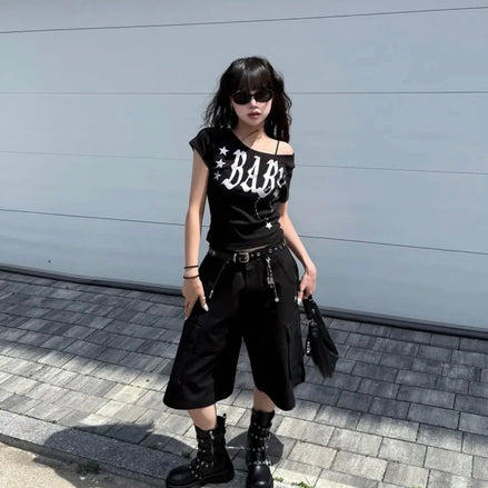 BABY WIDE NECK TOP (Black)