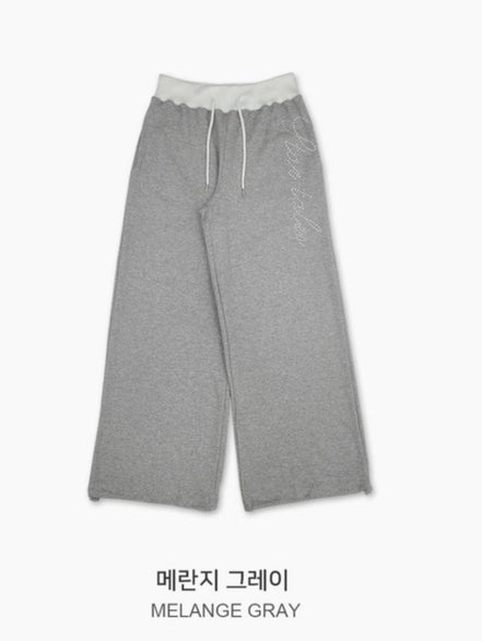 KR BLING LETTERING TRACKING PANTS (4 COLORS)