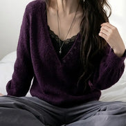KR V NECK KNIT (4 Colors)
