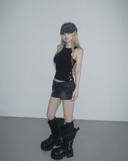 KR BUTTON SLEEVELESS (2 Colors)