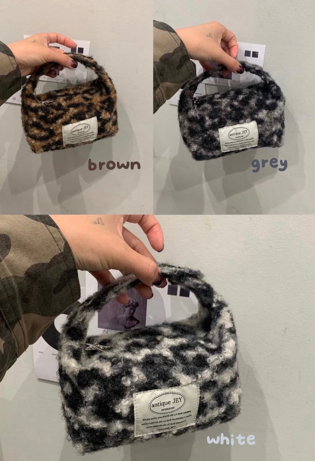 KR WINTER LEOPARD MINI MAKE UP POUCH 化妝袋