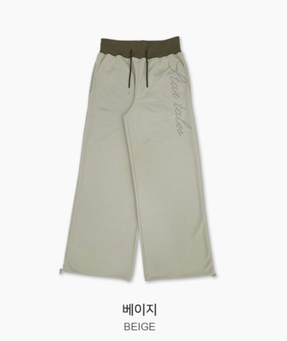 KR BLING LETTERING TRACKING PANTS (4 COLORS)