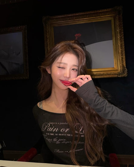 (karina, wonyoung同款) FOG TOP (black)