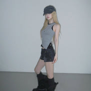 KR BUTTON SLEEVELESS (2 Colors)