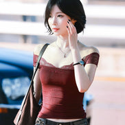 [asa同款] ROT LINE TOP (BURGUNDY)