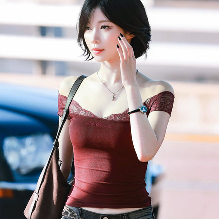 [asa同款] ROT LINE TOP (BURGUNDY)