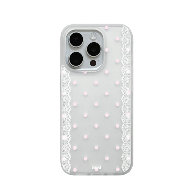 LACE DOT VEIL PHONE CASE (soft jelly)