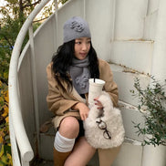 LEE Faux Fur totebag (ivory)