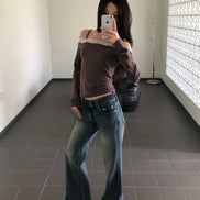 KR OFF LACE LONG T (3 COLORS)
