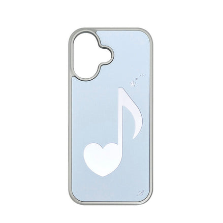 MELODY PHONE CASE BLUE (silver mirror bumper)