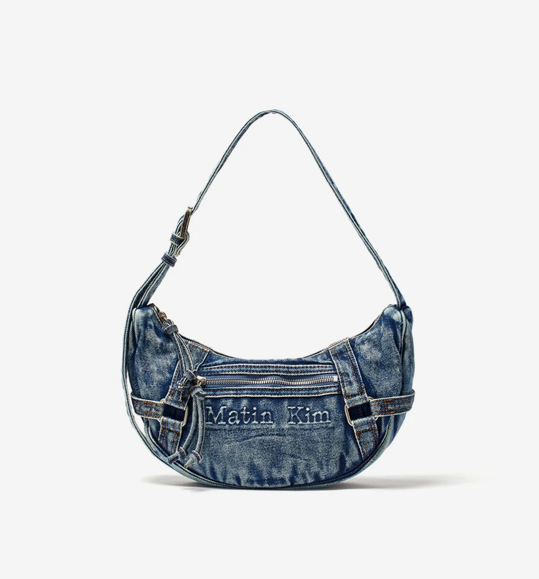 (23/9截)MATIN WASHED DENIM MINI HOBO BAG IN BLUE