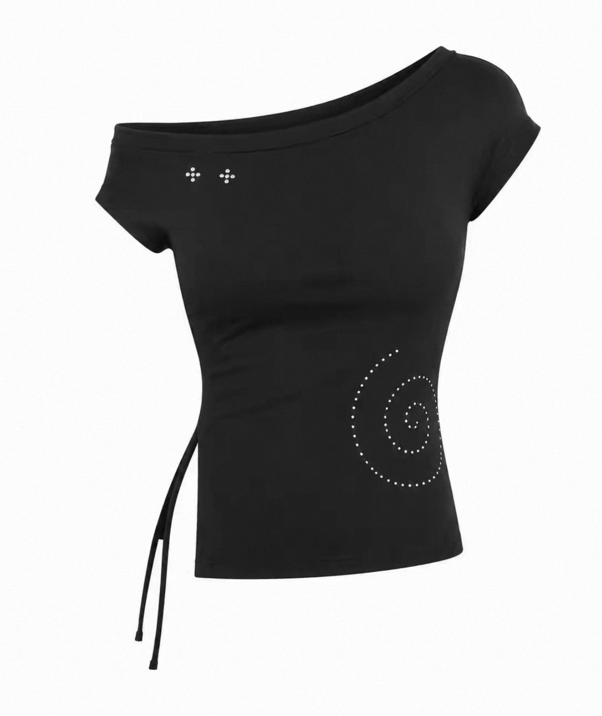 KR stars one off shoulder top (2 Colors)