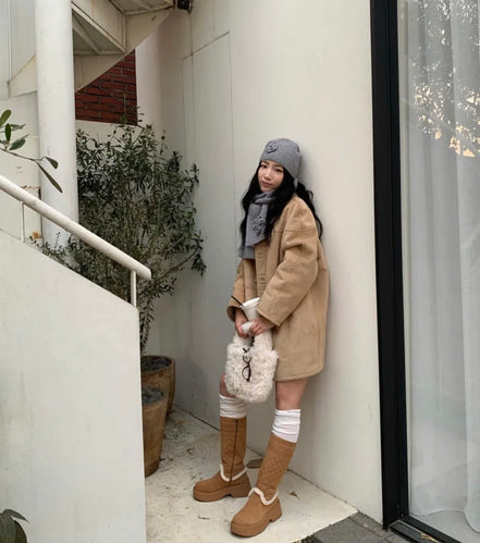 LEE Faux Fur totebag (ivory)