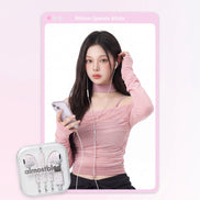 almost blue snow earphone (heart/ ribbon)