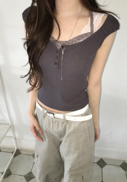 KR LACE TOP SET (3 COLORS)