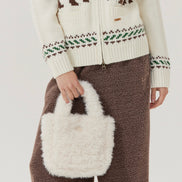 LEE Faux Fur totebag (ivory)