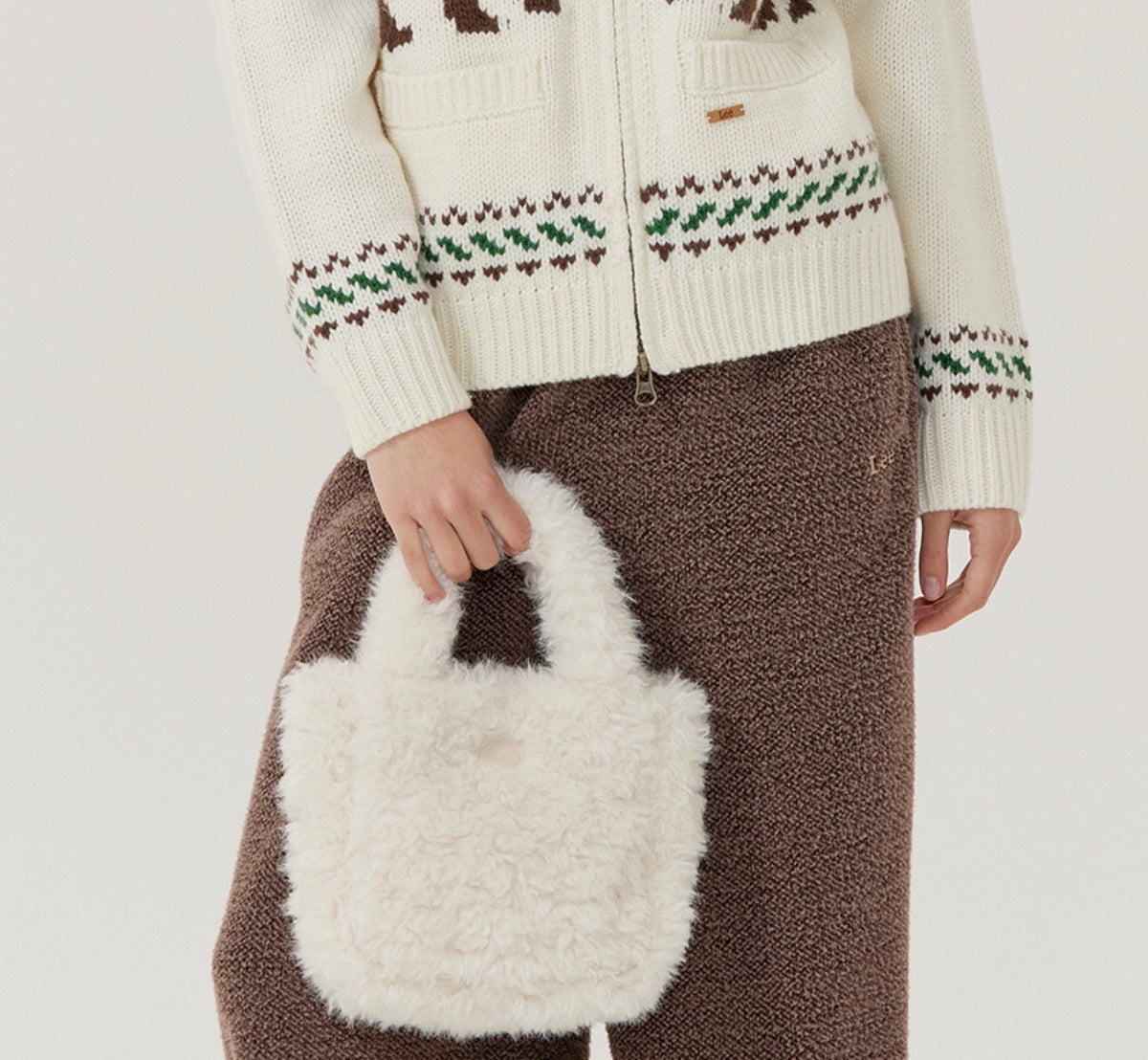 LEE Faux Fur totebag (ivory)