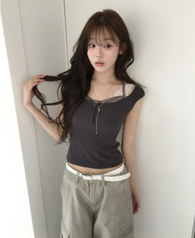KR LACE TOP SET (3 COLORS)