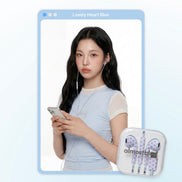 almost blue snow earphone (heart/ ribbon)