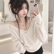 KR V NECK KNIT (4 Colors)