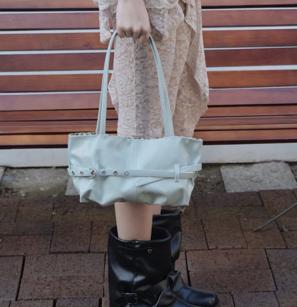 Tied boat bag (Mint)
