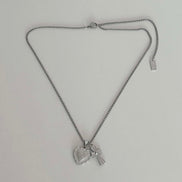 (rei同款) matt heart cross necklace