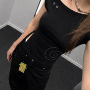 KR stars one off shoulder top (2 Colors)