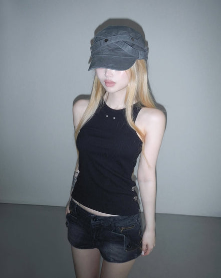 KR BUTTON SLEEVELESS (2 Colors)