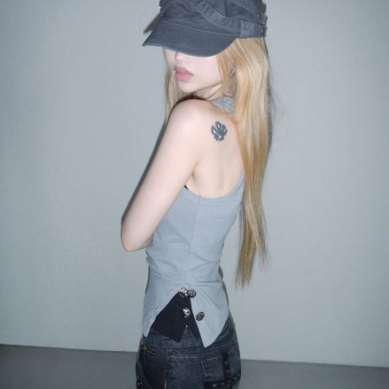 KR BUTTON SLEEVELESS (2 Colors)