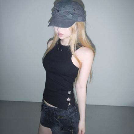 KR BUTTON SLEEVELESS (2 Colors)