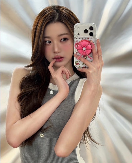 (wonyoung同款) Magsafe Layers Frame Case Clear (Cherry Garden)