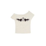 Arcanic One-Shoulder Knit Top (Oatmeal)
