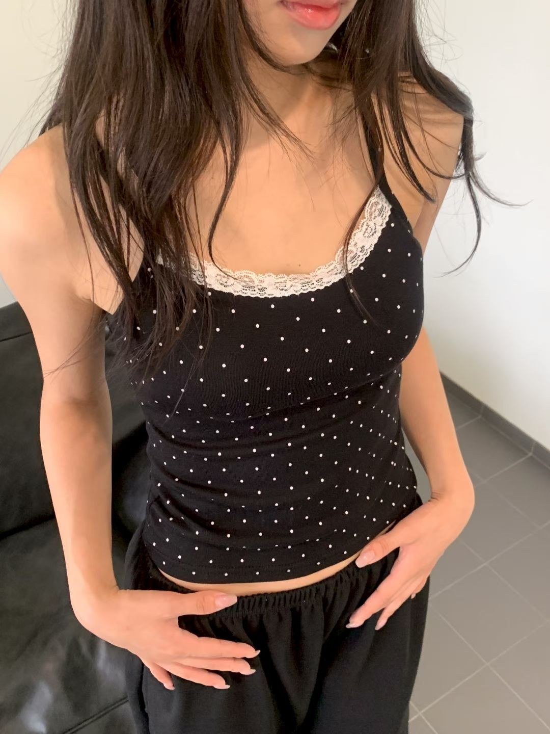 KR DOT LACE SLEEVELESS (4 COLORS)