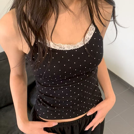 KR DOT LACE SLEEVELESS (4 COLORS)