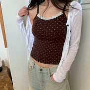 KR DOT LACE SLEEVELESS (4 COLORS)