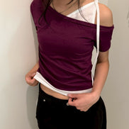 KR HALF SHOULDER SLEEVELS TOP (4 COLORS)
