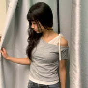 KR HALF SHOULDER SLEEVELS TOP (4 COLORS)