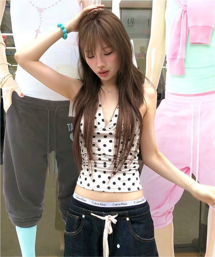 (rei同款) Dot Halter Top (Pink)