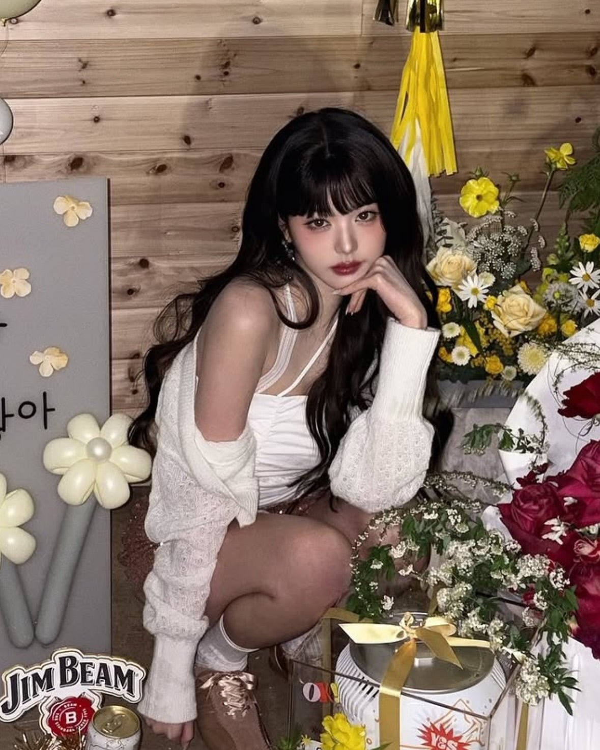 (wonyoung同款) ANGEL SHIRRING TOP (white)