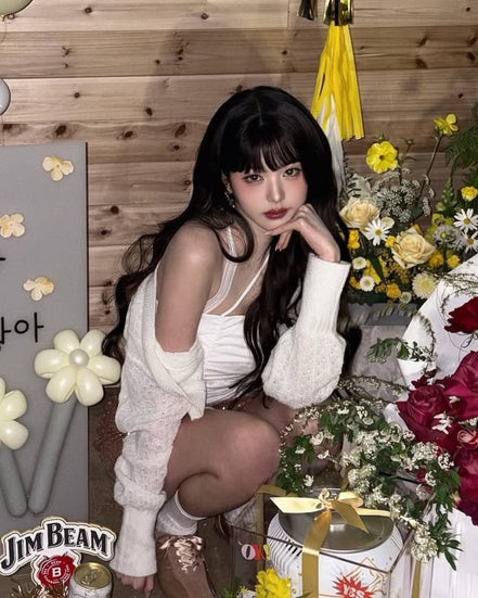 (wonyoung同款) ANGEL SHIRRING TOP (white)