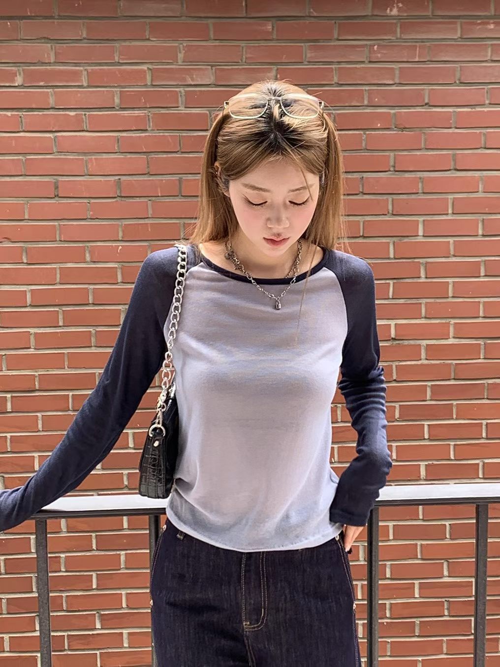 KR TWO TONE LONG SLEEVES TSHIRT (4 COLORS)