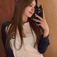 (yeji同款) KR BOAT REGLAN LONG SLEEVE (NAVY)