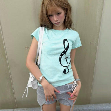 CLEF SYMBOL TEE (MINT)