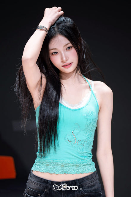 Eyelet Embroidery Halter Top (Mint)