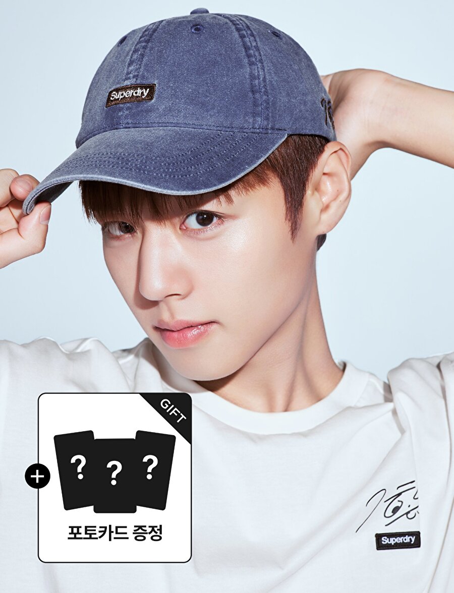 superdry x parkjihoon ballcap (grey blue)