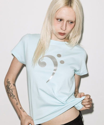 BASS CLEF TEE (BLUE)