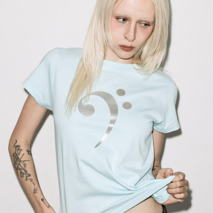 BASS CLEF TEE (BLUE)