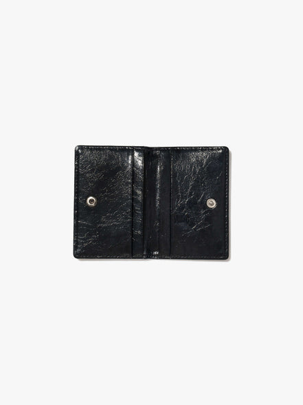 CRINKLE SOFT CARD CASE (BLACK)